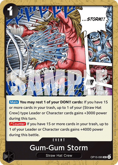 Gum-Gum Storm OP15-095 Adventure on Kami's Island One Piece Karte