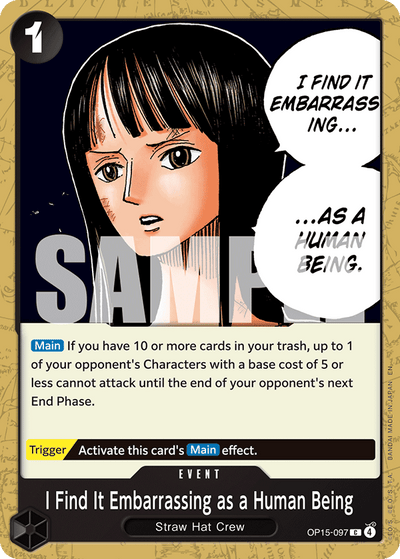 I Find It Embarrassing as a Human Being OP15-097 Adventure on Kami's Island One Piece Karte