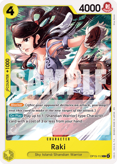 Raki OP15-112 Adventure on Kami's Island One Piece Karte