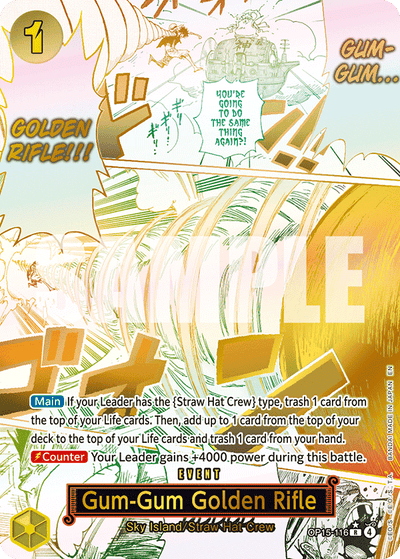 Gum-Gum Golden Rifle OP15-116 (Parallel 1) Adventure on Kami's Island One Piece Karte