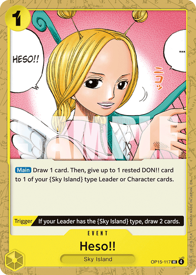 Heso!! OP15-117 Adventure on Kami's Island One Piece Karte