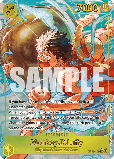 Monkey.D.Luffy OP15-119 (Parallel 1) Adventure on Kami's Island One Piece Karte