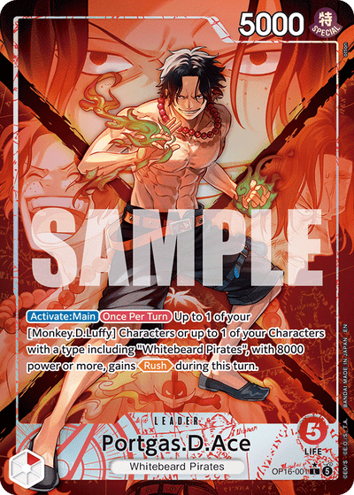 Portgas.D.Ace OP16-001 (Parallel 1) The Time of Battle One Piece Karte