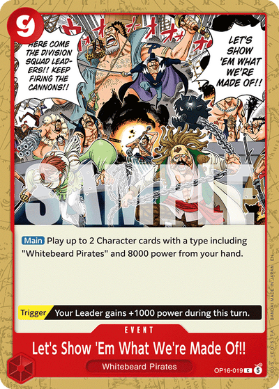 Let's Show 'Em What We're Made Of!! OP16-019 The Time of Battle One Piece Karte