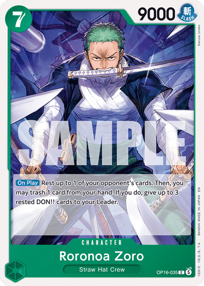 Roronoa Zoro OP16-035 The Time of Battle One Piece Karte