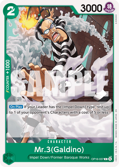 Mr.3(Galdino) OP16-037 The Time of Battle One Piece Karte