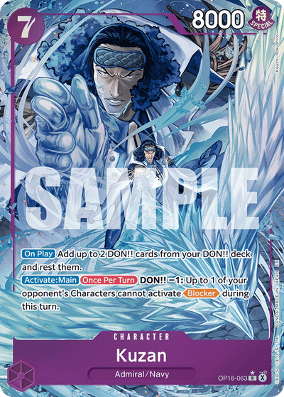 Kuzan OP16-063 (Parallel 1) The Time of Battle One Piece Karte