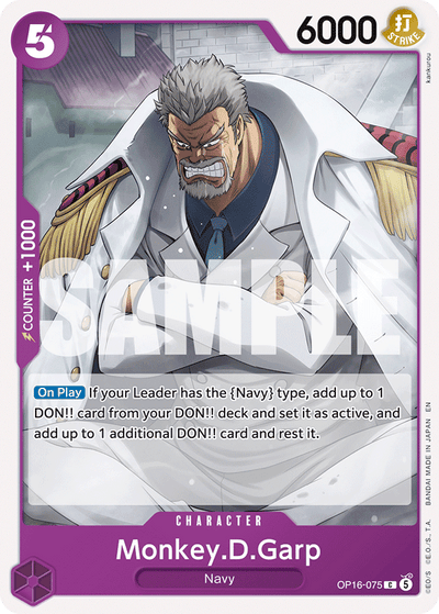 Monkey.D.Garp OP16-075 The Time of Battle One Piece Karte