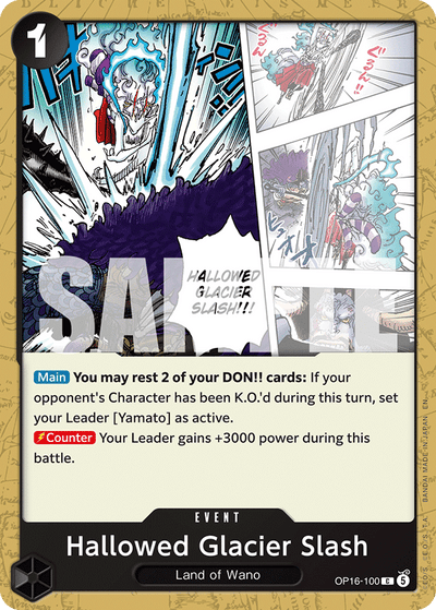 Hallowed Glacier Slash OP16-100 The Time of Battle One Piece Karte