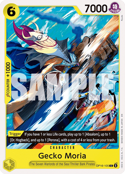Gecko Moria OP16-105 The Time of Battle One Piece Karte