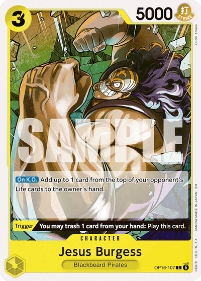 Jesus Burgess OP16-107 The Time of Battle One Piece Karte
