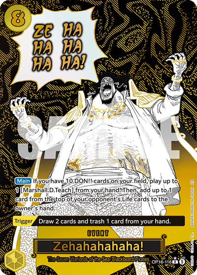 Zehahahahaha! OP16-116 (Parallel 1) The Time of Battle One Piece Karte
