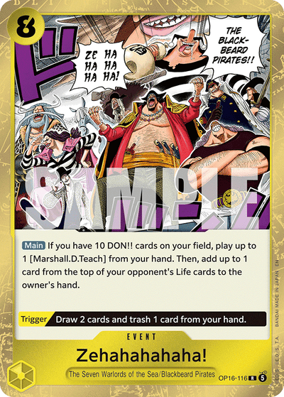 Zehahahahaha! OP16-116 The Time of Battle One Piece Karte
