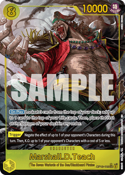 Marshall.D.Teach OP16-119 (Parallel 1) The Time of Battle One Piece Karte
