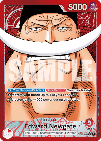 Edward.Newgate OP17-001 (Parallel 1) The World's Strongest Warriors One Piece Karte