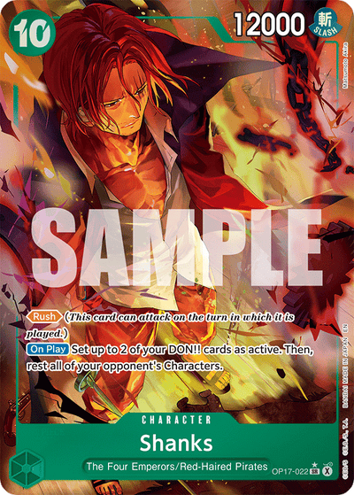 Shanks OP17-022 (Parallel 1) The World's Strongest Warriors One Piece Karte