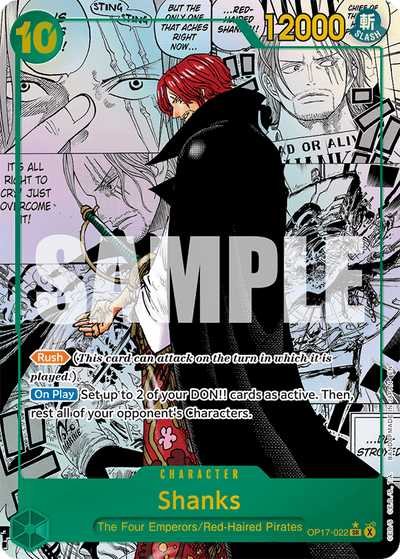 Shanks OP17-022 (Parallel 2) The World's Strongest Warriors One Piece Karte