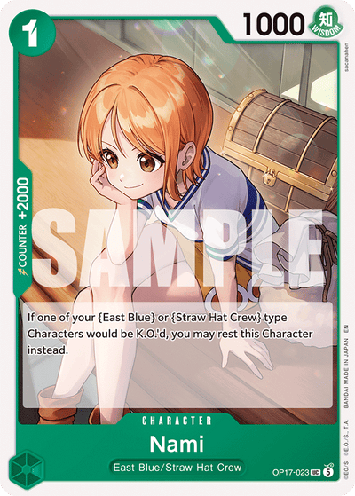 Nami OP17-023 The World's Strongest Warriors One Piece Karte