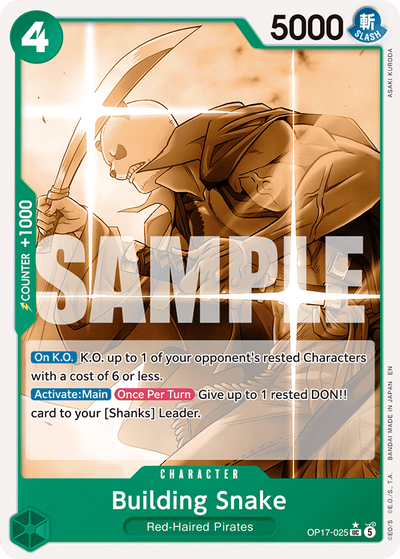 Building Snake OP17-025 (Parallel 1) The World's Strongest Warriors One Piece Karte