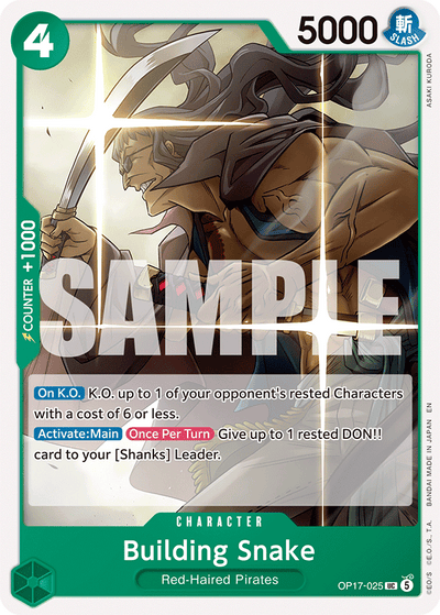 Building Snake OP17-025 The World's Strongest Warriors One Piece Karte
