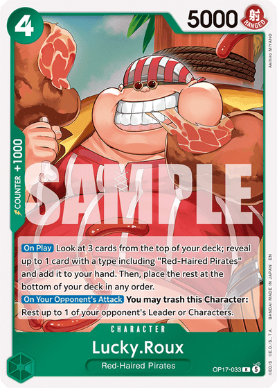 Lucky.Roux OP17-033 The World's Strongest Warriors One Piece Karte