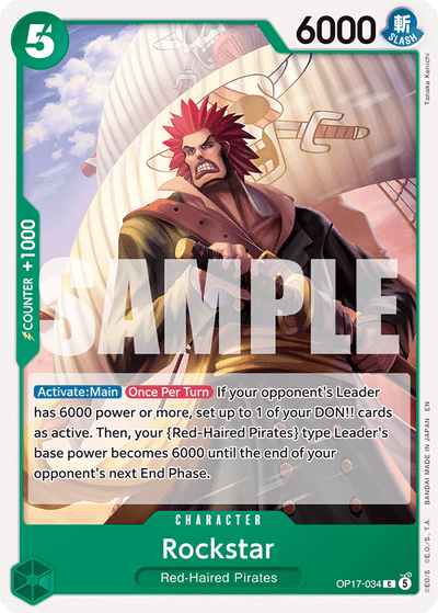 Rockstar OP17-034 The World's Strongest Warriors One Piece Karte