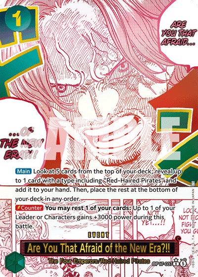 Are You That Afraid of the New Era?!! OP17-037 (Parallel 1) The World's Strongest Warriors One Piece Karte