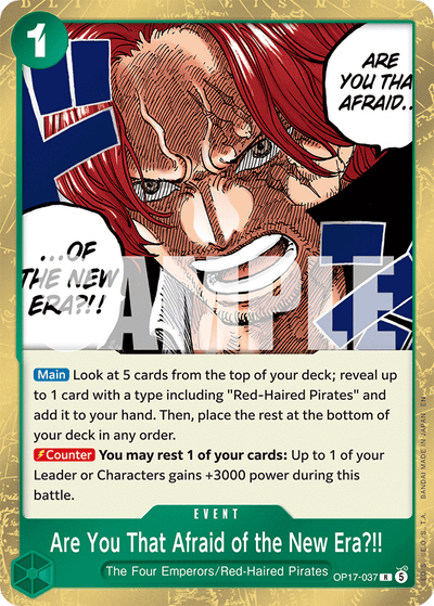 Are You That Afraid of the New Era?!! OP17-037 The World's Strongest Warriors One Piece Karte