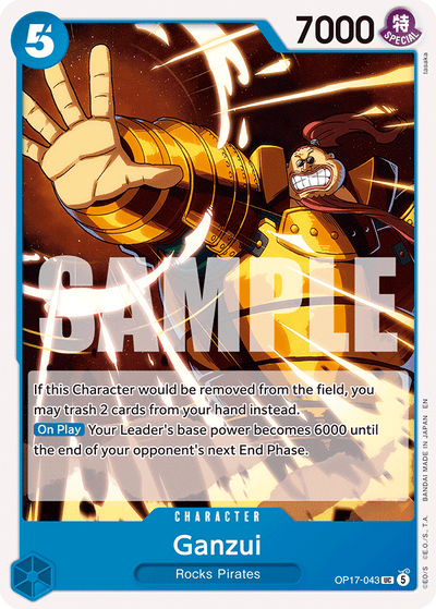Ganzui OP17-043 The World's Strongest Warriors One Piece Karte