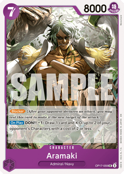 Aramaki OP17-059 The World's Strongest Warriors One Piece Karte