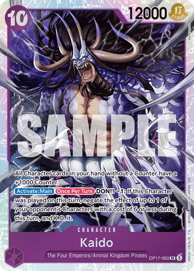 Kaido OP17-063 The World's Strongest Warriors One Piece Karte