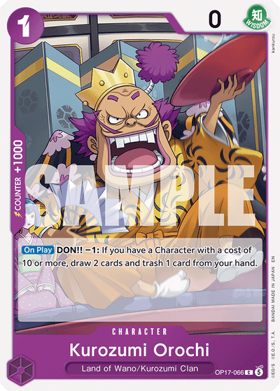 Kurozumi Orochi OP17-066 The World's Strongest Warriors One Piece Karte