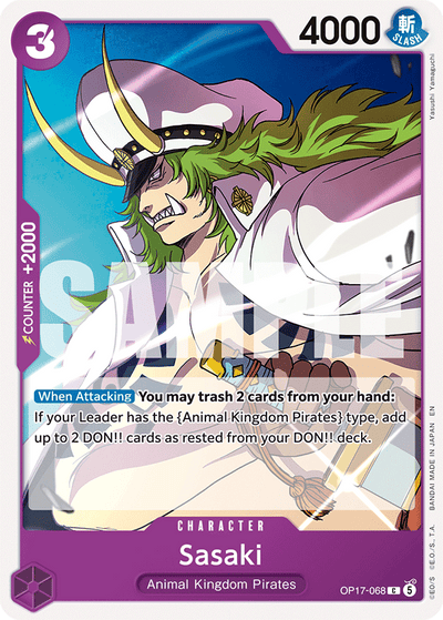 Sasaki OP17-068 The World's Strongest Warriors One Piece Karte