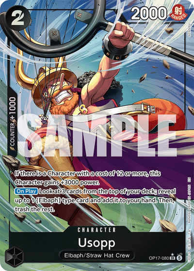 Usopp OP17-080 (Parallel 1) The World's Strongest Warriors One Piece Karte