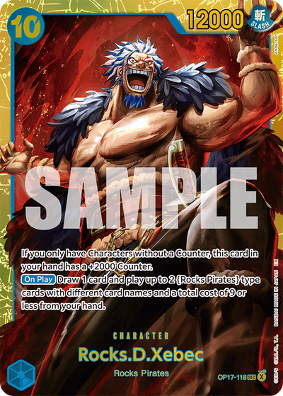 Rocks.D.Xebec OP17-118 The World's Strongest Warriors One Piece Karte