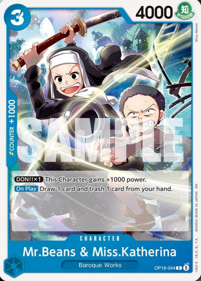 Mr.Beans & Miss.Katherina OP18-044 The Dominance of God One Piece Karte