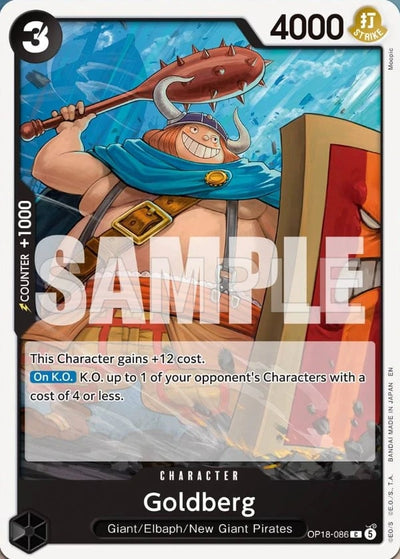 Goldberg OP18-086 The Dominance of God One Piece Karte