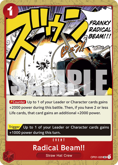 Radical Beam!! OP01-029_r1 One Piece Card The Best One Piece Karte