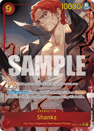 Shanks OP01-120 (Parallel 5) One Piece Card The Best One Piece Karte