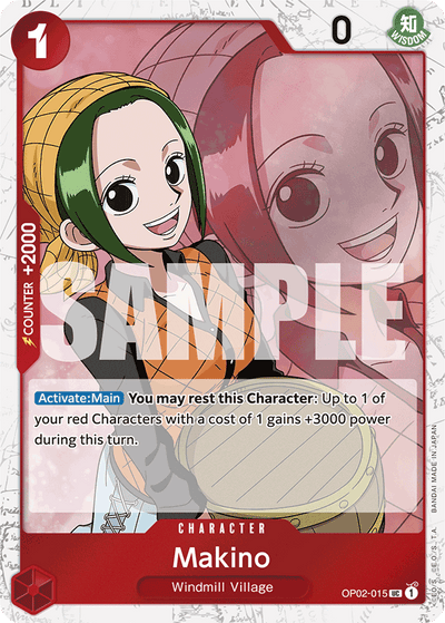Makino OP02-015 (Parallel 3) One Piece Card The Best One Piece Karte