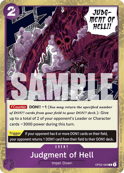Judgment of Hell OP02-089 (Parallel 2) One Piece Card The Best One Piece Karte