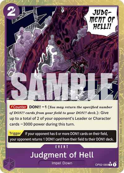 Judgment of Hell OP02-089 (Parallel 3) One Piece Card The Best One Piece Karte
