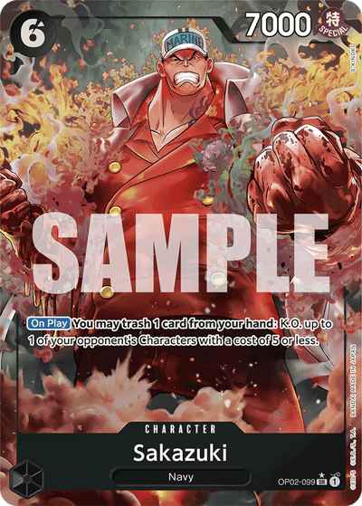Sakazuki OP02-099 (Parallel 4) One Piece Card The Best One Piece Karte