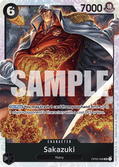 Sakazuki OP02-099_r1 One Piece Card The Best One Piece Karte
