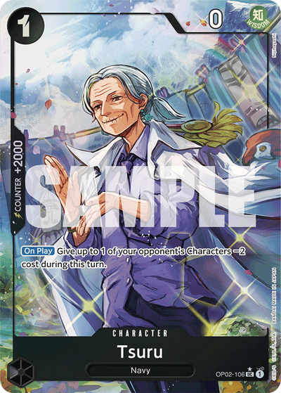 Tsuru OP02-106 (Parallel 5) One Piece Card The Best One Piece Karte