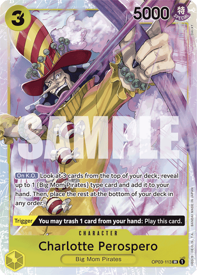 Charlotte Perospero OP03-113_r1 One Piece Card The Best One Piece Karte