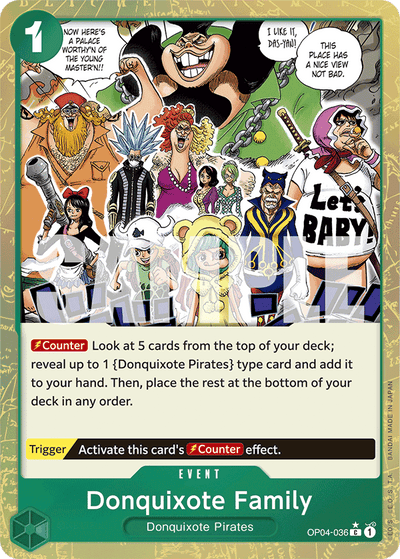 Donquixote Family OP04-036 (Parallel 3) One Piece Card The Best One Piece Karte