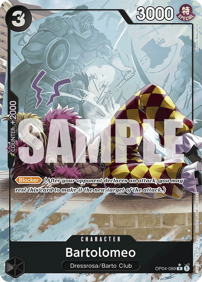 Bartolomeo OP04-089 (Parallel 3) One Piece Card The Best One Piece Karte