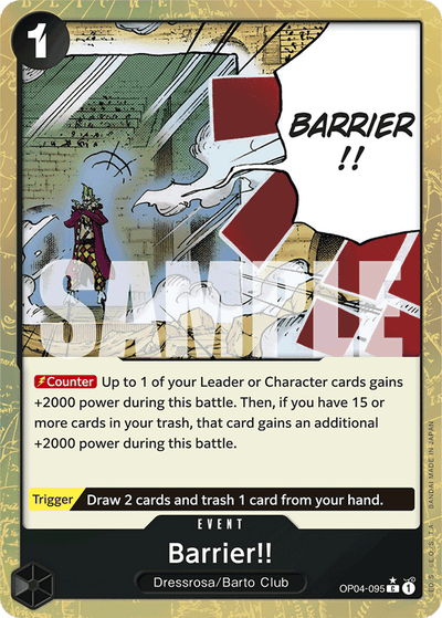 Barrier!! OP04-095 (Parallel 3) One Piece Card The Best One Piece Karte