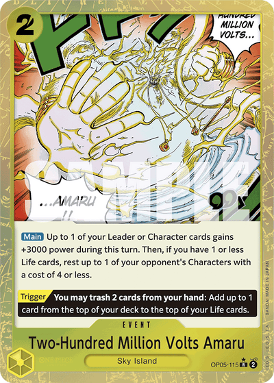 Two-Hundred Million Volts Amaru OP05-115 (Parallel 3) One Piece Card The Best One Piece Karte